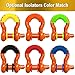 Acando Pack of 2 Orange Powder Coated Heaveduty Trailer Shackles 3/4 Bow Shackle Rugged Steel Forged 4.74 Ton D Ring Anchor 28.5 Ton (57,000 lbs) Max Break Strength Off Road Shackles
