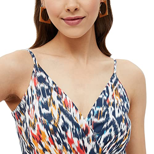 Image of Harpa Women's Rayon Modern Maxi Casual Dress (GR6387A- Multi Extra Large) Multicolour