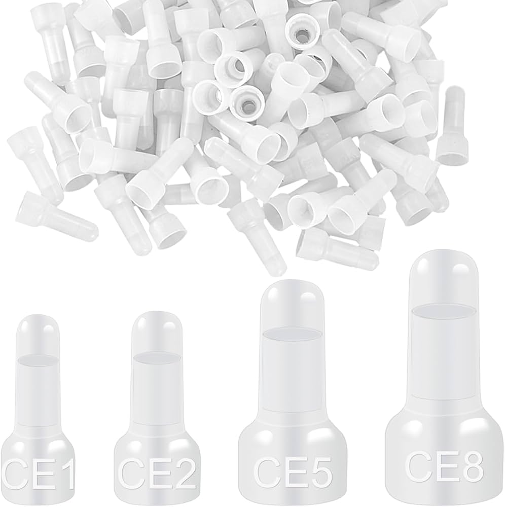 Amazon | Xiatiaosann 絶縁被覆付閉端接続子 圧着端子キャップ