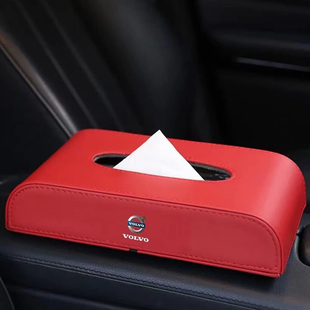 Boîte à mouchoirs pour Volvo support voiture porte serviette rouge