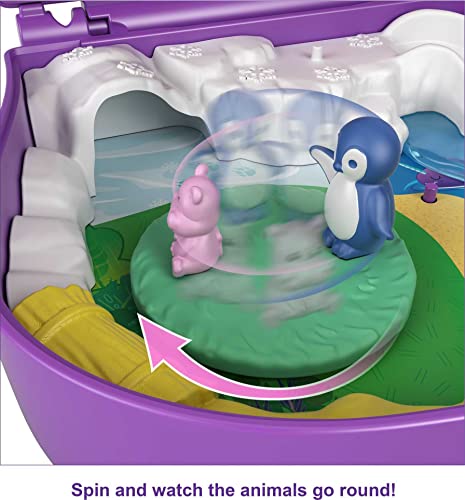 Polly Pocket Compact Playset, Elephant Adventure With 2 Micro Dolls & Accessories, Travel Toys With Surprise Reveals #TOP4