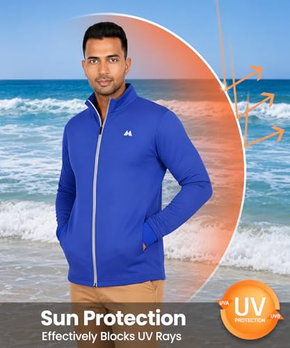 Image of Sun Protection Jacket Men| Sunscreen UV Protection Jacket for Mens Travel,Sports,Gym &Trekking Lightweight Stylish Jackets for Men's Winter Casual Wear