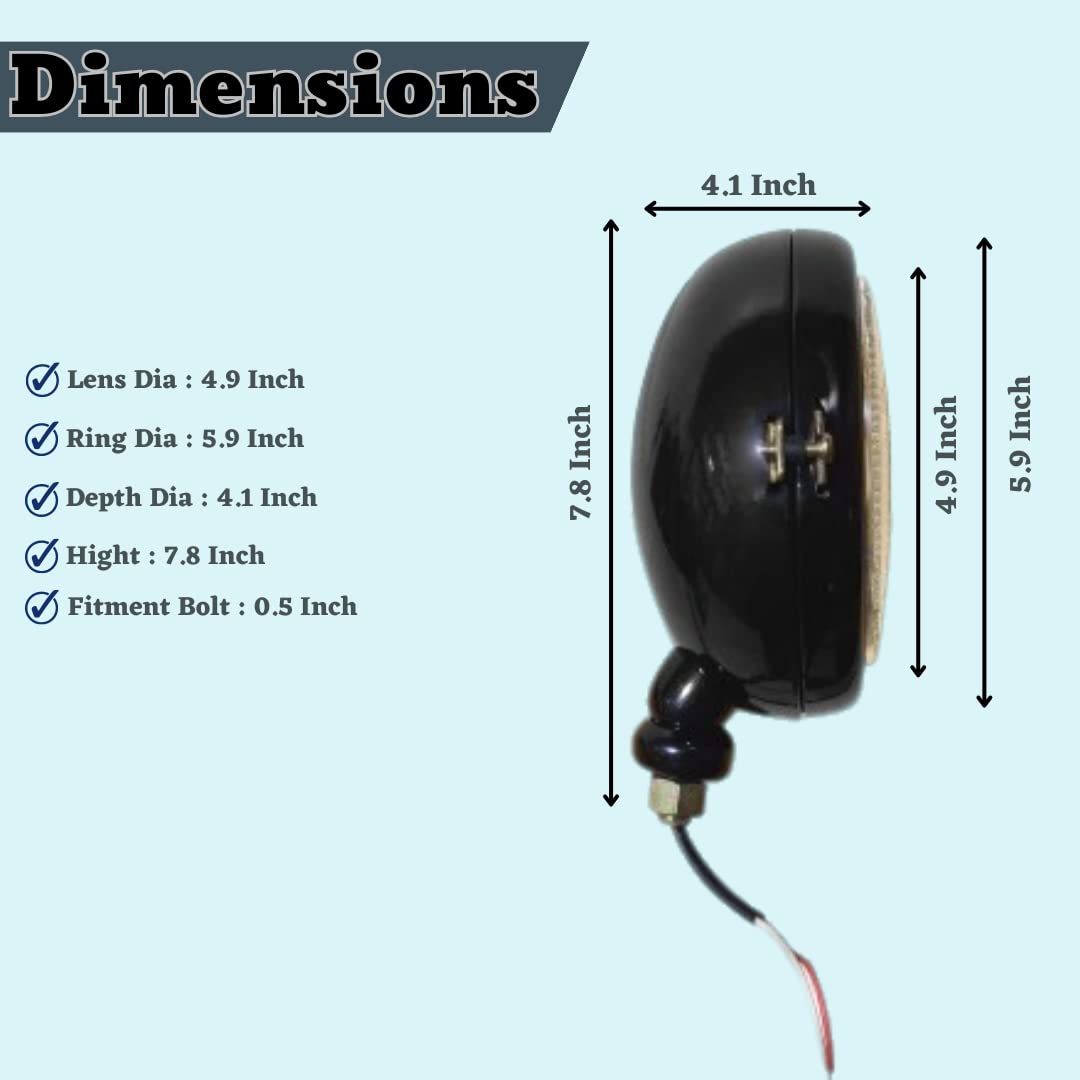APSMOTIV Phare De Tracteur Compatible Avec Les Phares De Tracteur Massey Ferguson, Série 100 200 500 600 1860178M1 1672767M91 Massey Ferguson 135 (LH + RH