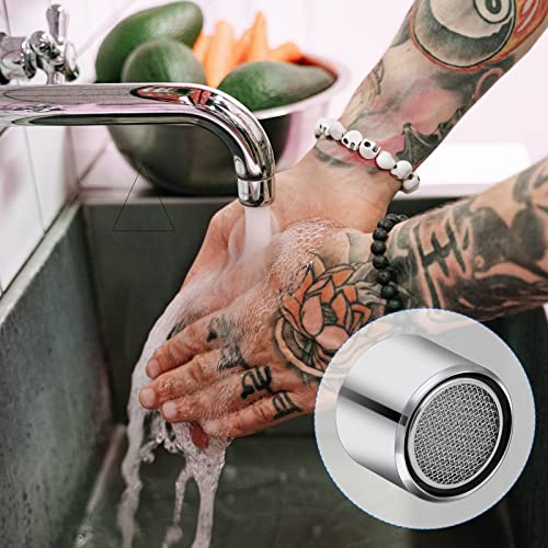 M22 Strahlregler Perlatoren für Wasserhähne Mischdüse Luftsprudler, 4 Stück M22 Wasserhahn Sieb Einsatz Wasserhahn Filter Verchromt Wasserhahn Bubbler für Bad, Küche Wasserhahn