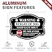 T&R Beware of Dog Sign Keep Gate Shut Do Not Enter Sign - 2 Pack - 9.5 x 6.8 Inches Rust Free .040 Aluminum Reflective - UV Protected, Waterproof, Weatherproof and Fade Resistant - 4 Pre-drilled Holes