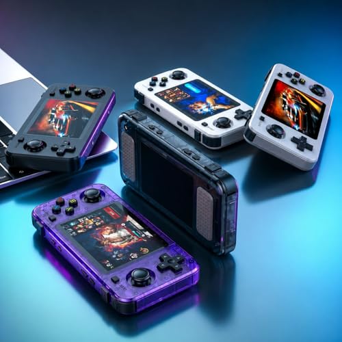 R36H Retro Handheld Game Console 3.5 Inch IPS Screen, 64GB Portable Linux Gaming Player with 15000+ Built-in Classic Games, 11+ Emulators, TV Output, Mini Arcade Video Console (Blue) 5 51isI JFmFL