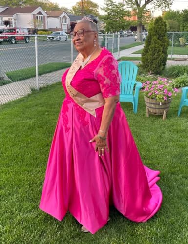 Mother of The Bride Dress Long Satin Prom Dresses Lace Applique Formal Evening Gown with Sleeve for Women4