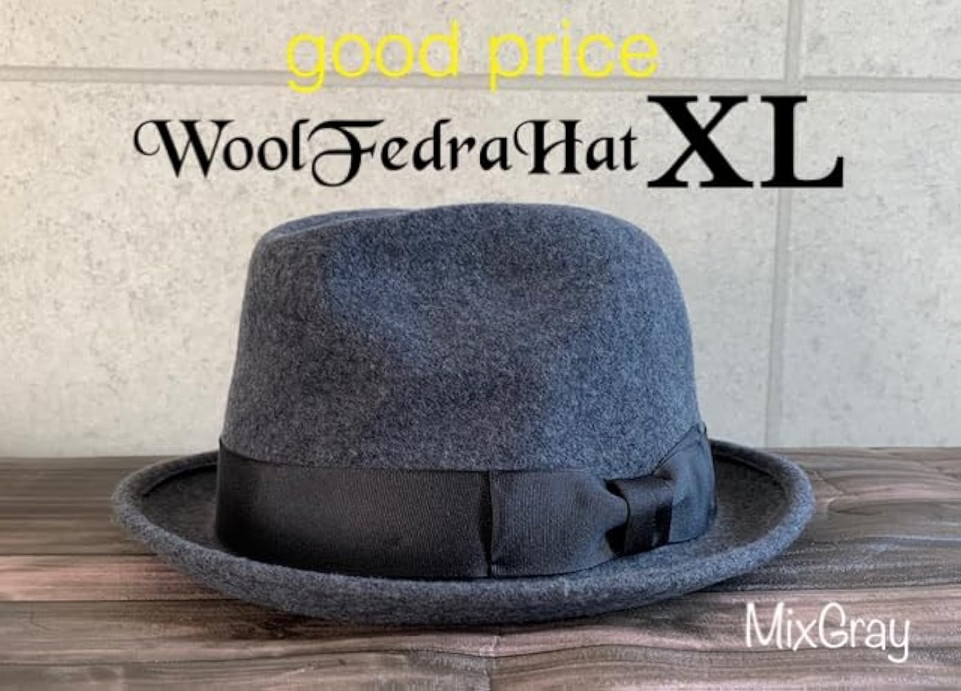 ブラック×グレーMIX ウールハット CA4LA CASABLANCA カサブランカ