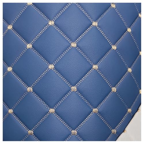 Tissu en cuir PU bleu simili cuir souple pour siège et canapé
