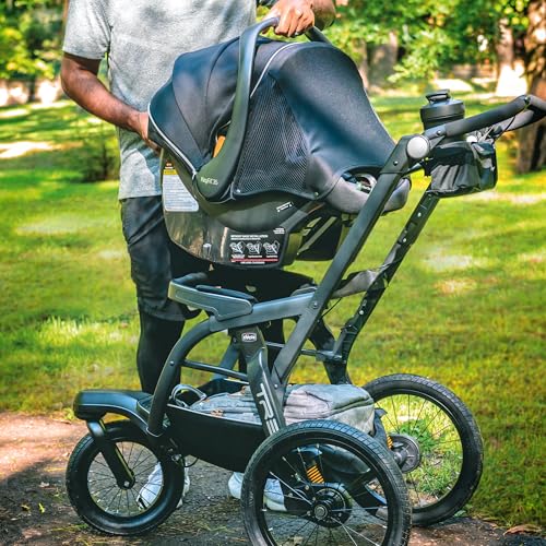 Image of Chicco TRE Jogging Stroller, All-Terrain Stroller, Compatible with Chicco Infant Car Seats (not Included), Baby Travel Gear, Galaxy /Black