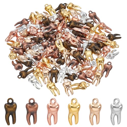Breloques dent en alliage robuste pour fabriquer 120 boucles d'oreilles et colliers