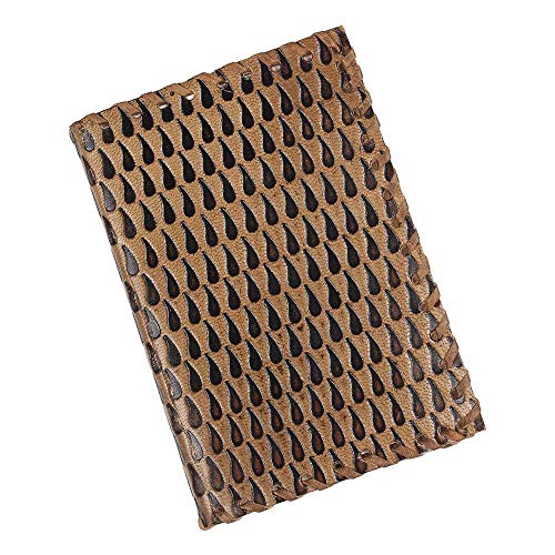 Store Indya Leather Journal Diary Travel Diary Unlined Doodle Book (8" X 6"-Tear Drop-Brown) 192 Pages Book #TOP4