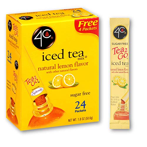 4C Powder Drink Mix | Singles Stix, On the Go | Refreshing Water Flavorings | 24 count (Lemon Tea)
