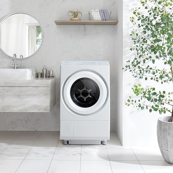 Toshiba ZABOON Drum Washing Machine and Dryer, Heat Pump Dehumidification, 60cm Wide, 12kg Wash Capacity, 7kg Dry Capacity, Right-Hand Opening (Hinge on Right), Ultra Fine Bubble, Model TW-127XM5R(W) [Includes 1 LR41H Battery] view 3