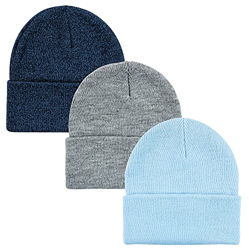 Image of Hudson Baby Baby Knit Cuffed Beanie 3pk