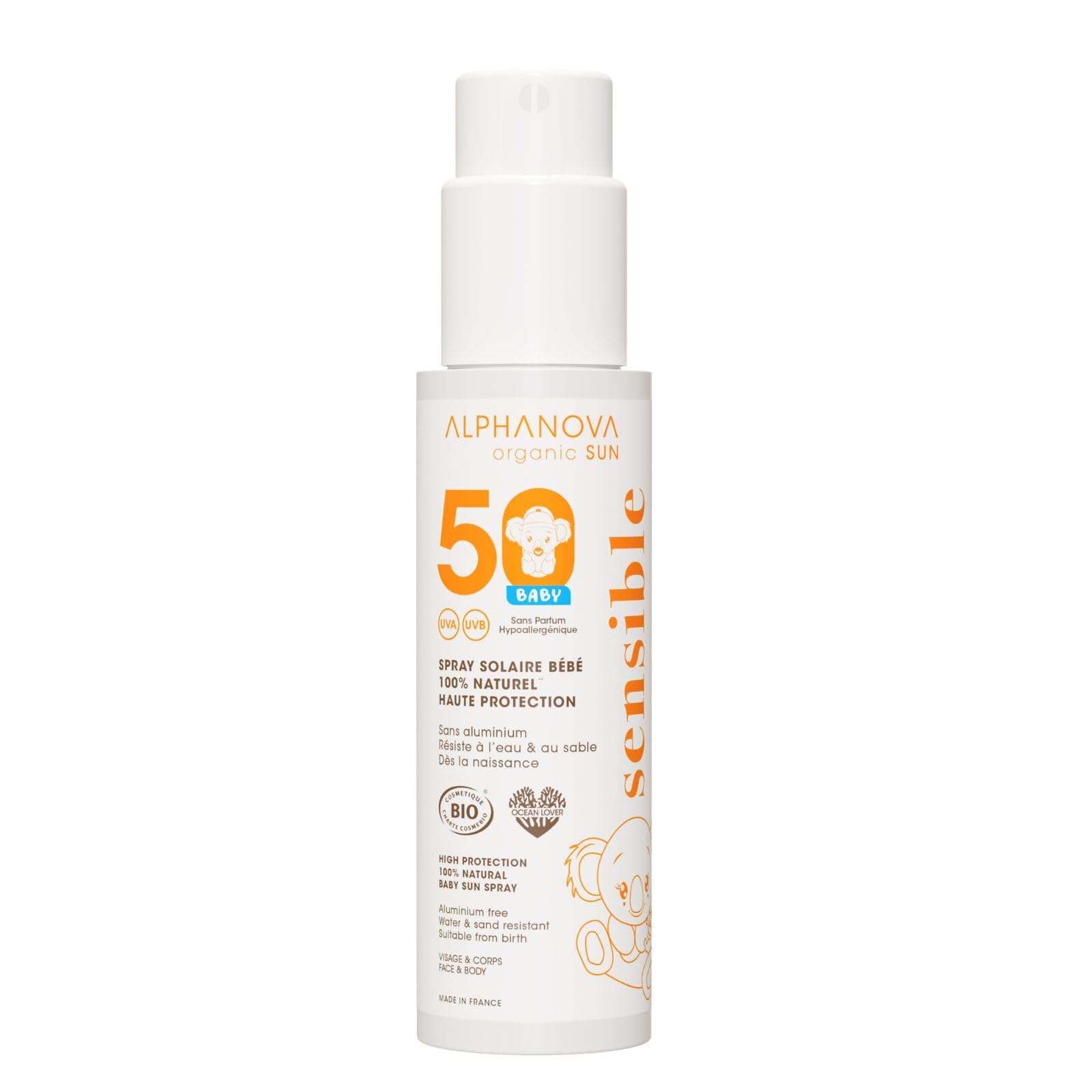 Alphanova Bébé Solaire Spray SPF 50 Bio 100 g