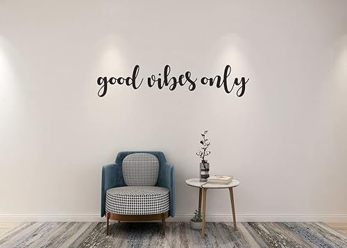 Miniatura 6 de Calcomanías de pared con citas motivacionales, con frase inspiradora "Good Vibes Only", para sala de estar, palabras positivas, decoración mural