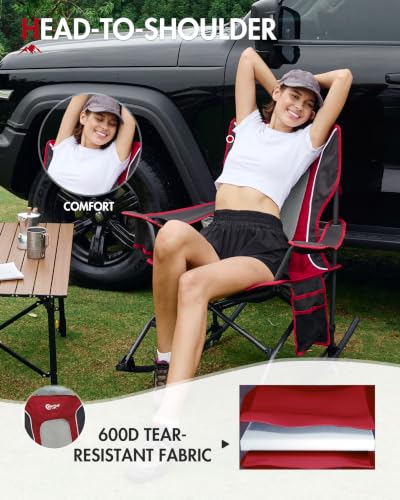 Silla Mecedora Plegable para Camping Portal, Capacidad 350 libras, Portátil miniatura 7