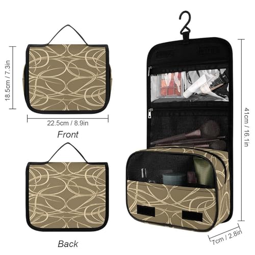 Trousse de toilette lapin marron en polyester lavable et durable