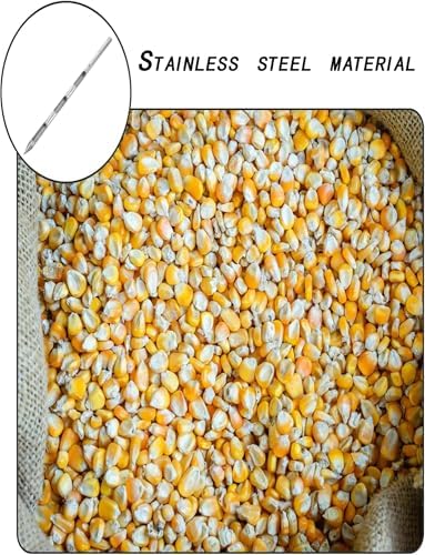 304 Stainless Steel Soil Sampler Probe Rod, Grain Probe Tool with 3-Zone Sampling, Rotating Handle, 25mm Diameter, 50-100cm (19.6-39.3in) & 80cm (31.4in)