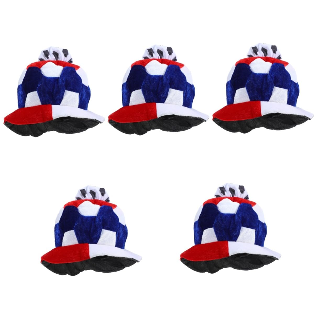 TOYANDONA 5pezzi Cappellino Decorativo Da Calcio Per Feste e Competizioni Leggero e Traspirante Cappello Sportivo Unisex Per Adulti e Ragazzi Tema Calcio Francia