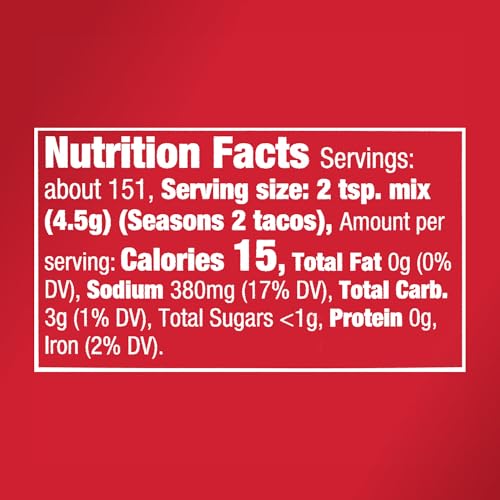 Image of McCormick Taco Seasoning Mix, Original, No MSG Added, No Dairy Ingredients, No Artificial Flavors, For Tacos, Nachos, Fajitas and More, 24 oz