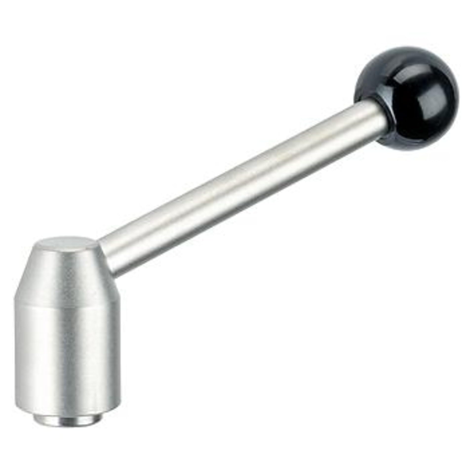 Levier de serrage réglable M8 Halder 24440.0611 en acier inoxydable noir 24mm