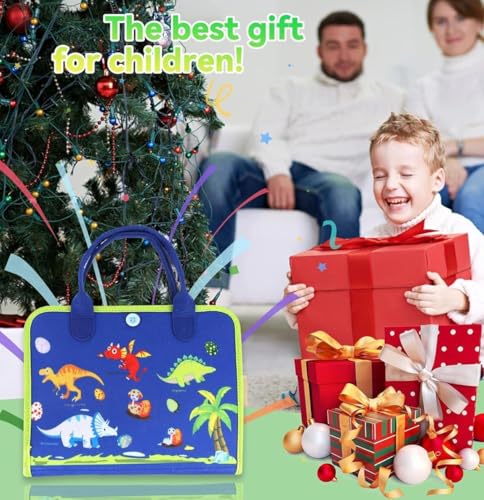 Image of 12 In 1 Toddler Busy Binder educational with fun Book For Toddlers 1-4 Years (Blue)