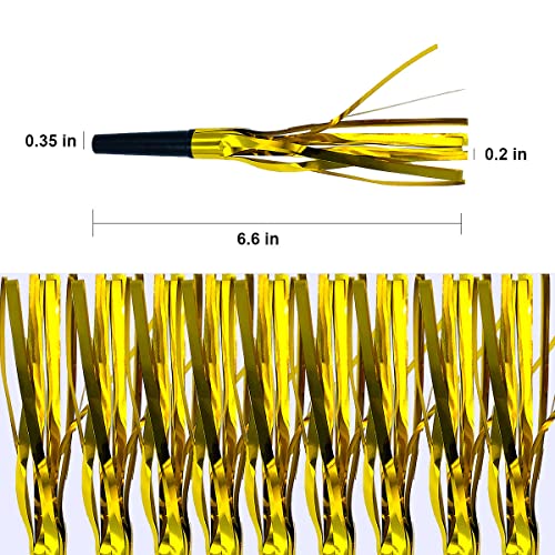 Glitter Noise Maker, 30Pcs Metallic Fringed Noise Makers Musical Blowouts Horns Whistles Party Noisemakers For Sporting Events Birthday Graduation Christmas New Years Party Favor Supplies #TOP3