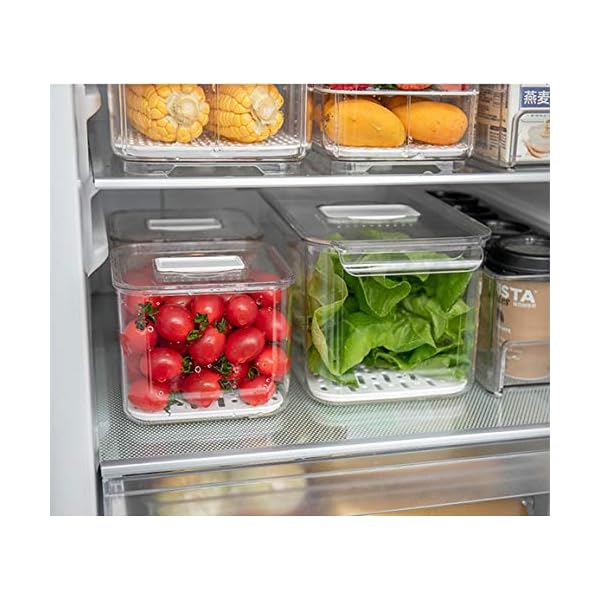 iPEGTOP Fridge Produce Saver Food Storage Bin Containers, Stackable