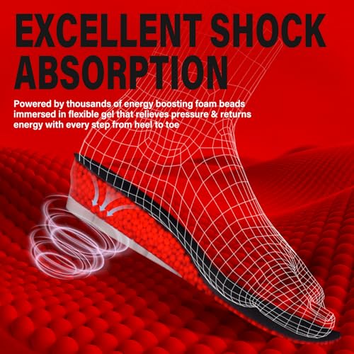 ERGOfoot Height Increase Insoles for Men, 4 Layers Adjustable Shoe Lifts Up to 3.54 Inches, Comfortable Height Boosting Insoles, Relieve Foot Pressure, Make You Taller All Day4