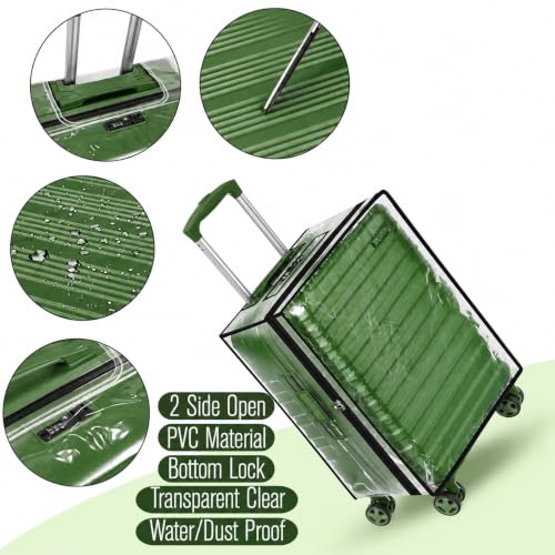 Image of LIGHTNIING HAMMERZ Transparent Luggage Cover | Clear PVC Suitcase Cover | Trolley Bag Protective Covers Case Waterproof Travel Bag Suitcase Covers | (20inch Small)