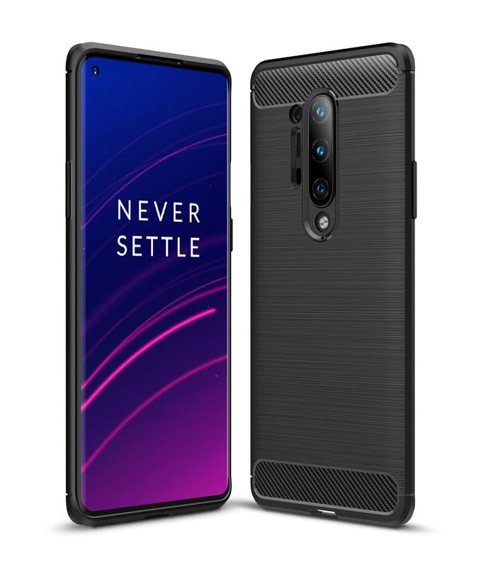 Image of Hybrid Carbon Fiber Back Case for OnePlus 8 Pro (Black)