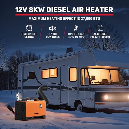 Brearo 6568234 Diesel Heater 12V, Portable 8Kw Diesel Air Heater thumb #2