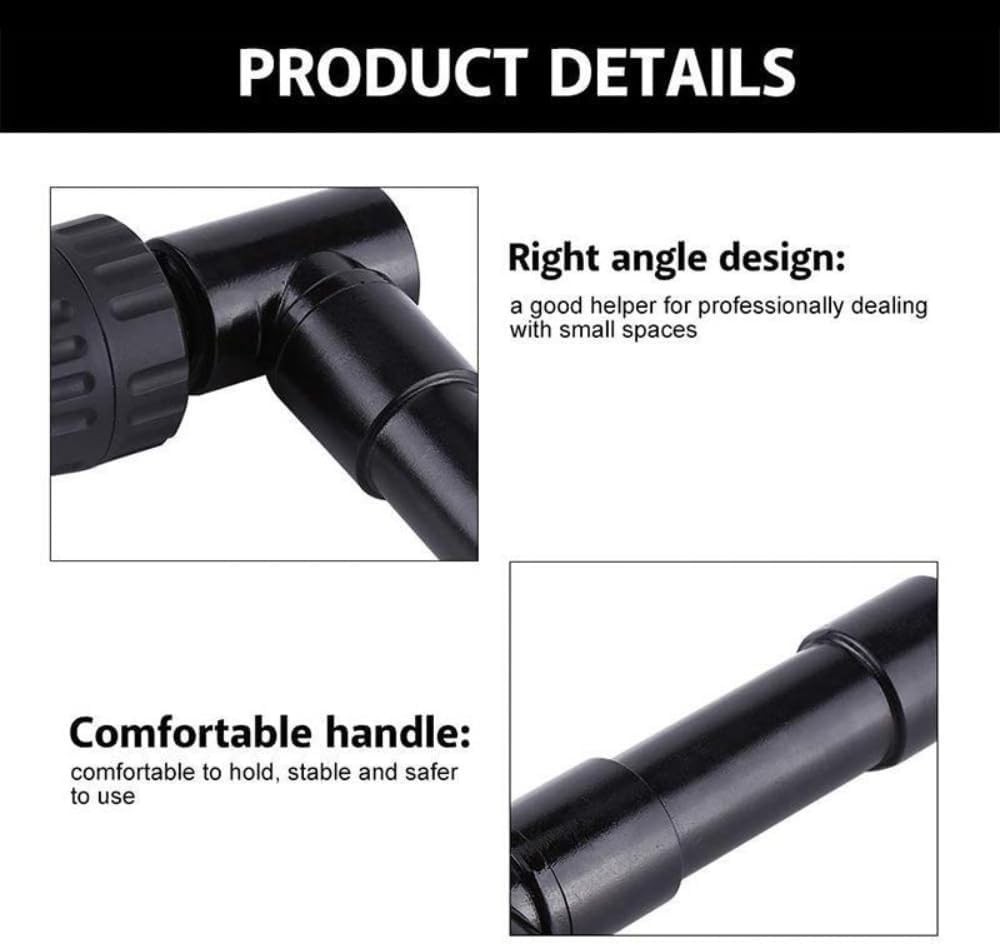 Right Angle Drill Attachment 90 Degree Adapter 8mm Hex Shank for Drilling in Tight Corners and Confined Workspaces