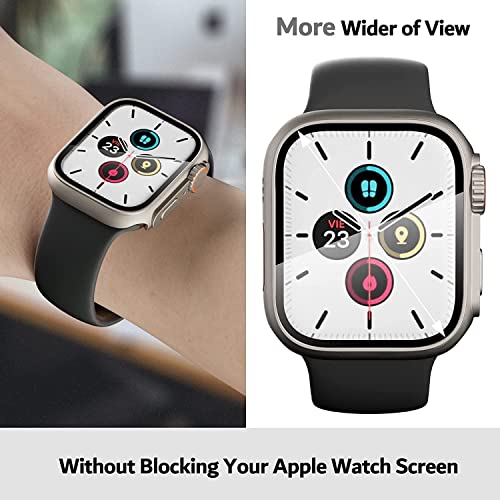 Image of Meyaar Hard PC Case for Apple Watch Series 9 /8 /7 41mm Change to Ultra Look Cover, Apple Watch Ultra Converter case with Screen Protector for iWatch Series 9 /8 /7 (41mm)