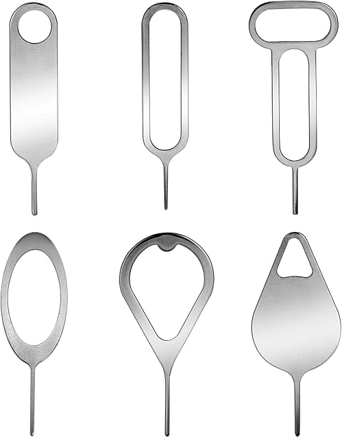 6pcs SIM Card Removal Tool Card Tray Eject Pins Needle Opener Ejector Needle Pin Remover for Smart Phones Samsung Galaxy LG Huawei Google HTC iPhone iPods iPad Tablets