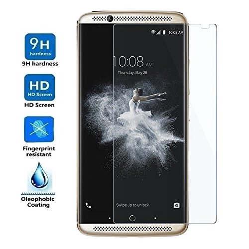 REY Protector de Pantalla para ZTE AXON 7, Cristal Vidrio Templado Premium