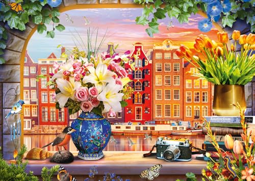Schmidt Spiele 59771 Visita a Ámsterdam Puzzle de 1000 Piezas, Multicolor