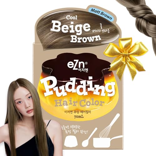 eZn Pudding Hair Dye Sensitive Scalps Cool Beige Brown