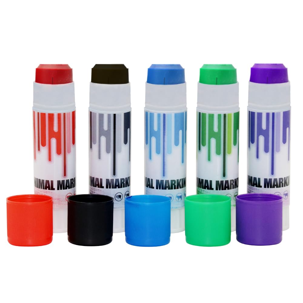 Livestock Marker 5Pcs Multi-Color Pig Cattle Cow Sheep Marker Farming Livestock Marking Accessorie