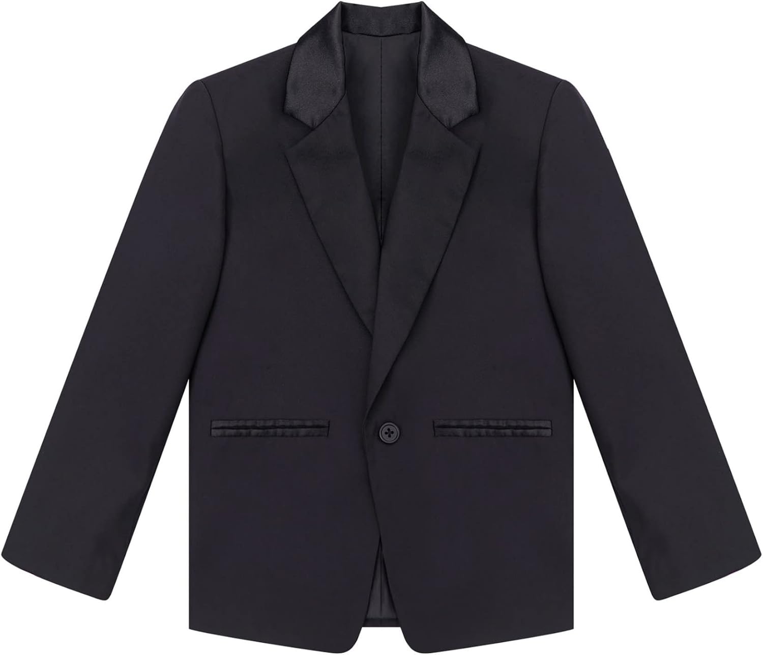 Boys One Button Notched Lapel Collar Formal Jacket Blazer Gentleman Tuxedo Suit Coat
