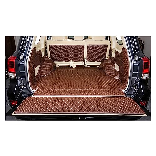 Tapis de coffre voiture caoutchouc pour LX570 5 Places 2020 coloris café