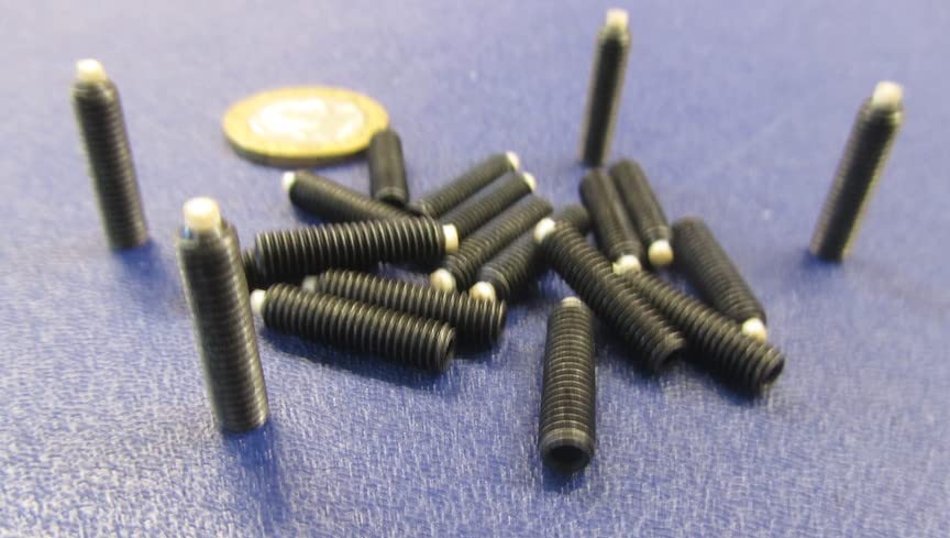 Black Oxide Alloy Steel Nylon Tip Set Screw 10-32 x .500" Thread Length 20 pcs