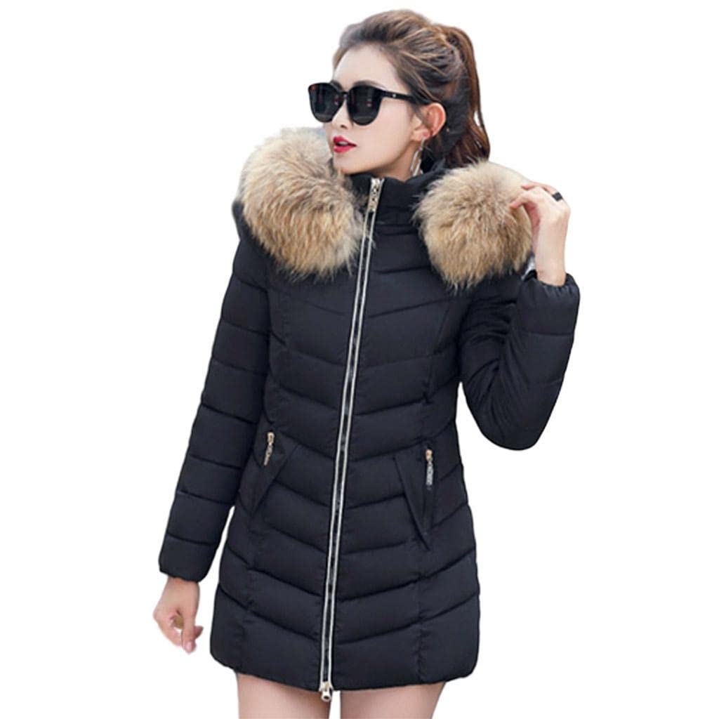 ecomistiq Women Midi Faux Fur Collar Down Jacket Coat XXXL-picture-15