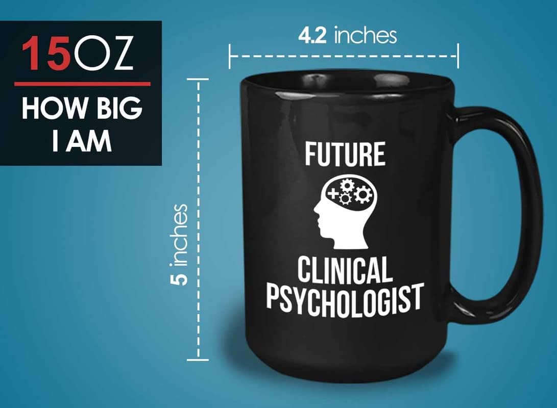 Bubble Hugs Psychologist Coffee Mug 15oz Black - Clinical Psychologist - Psychology Student School Graduation Psychiatrist Therapist Sociologist Counseling Educational Forensic Personality
