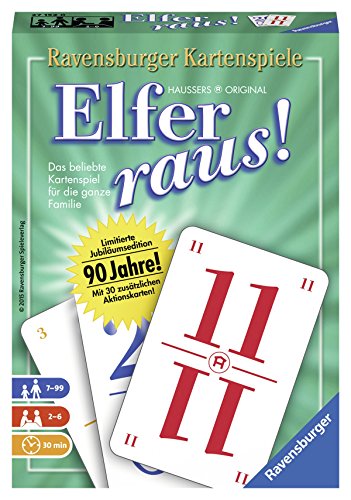 Ravensburger Spiele 27152 Kartenspiele, Elfer Raus 90 Jahre Jubiläumsedition