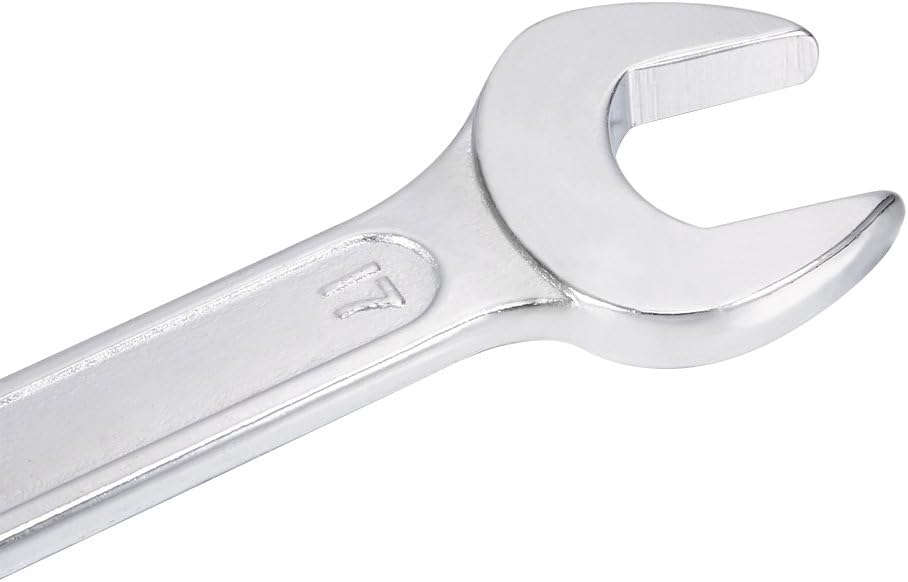 Sourcingmap Metric Double Open End Wrench Chrome Plated, 14mm x 17mm, Silver, 14 x 17mm - Image 5