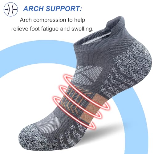 Men's Ankle Comfort Cushioned Anti-Blister Wicking Breathable Athletic Running Socks 5 Pairs2
