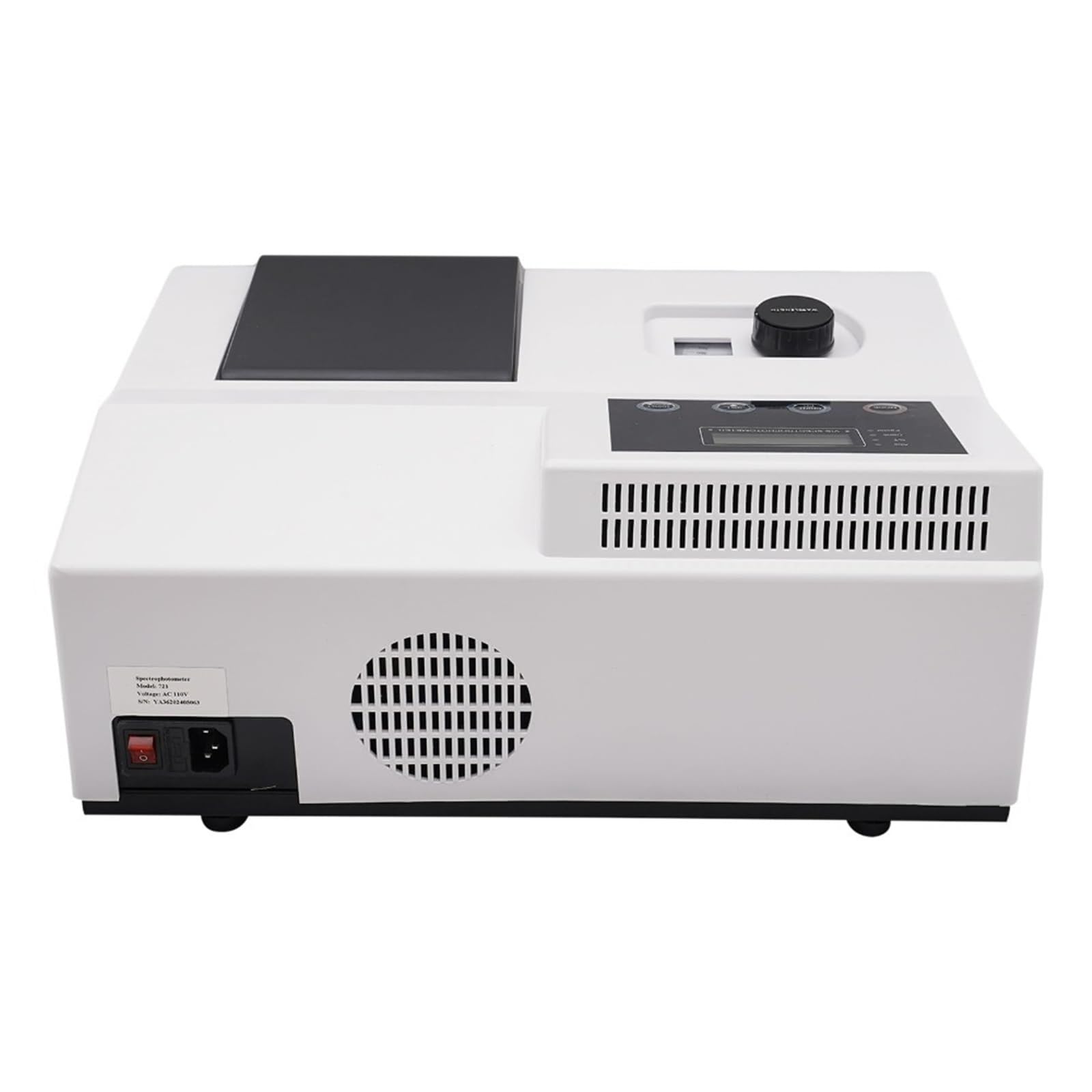 Espectrofotómetro de laboratorio Digital, espectrofotómetro Visible, pantalla LCD, lámpara tungsteno 350-1020nm, equipo analítico,Alta Precisión(722N)